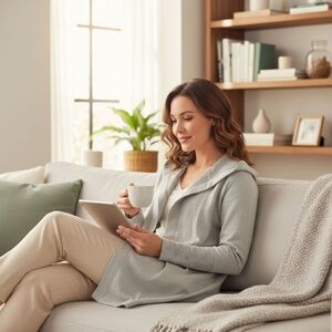 D & Co Active Gray Hooded Cardigan (XXS)